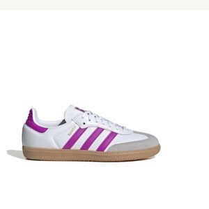 Purple Burst Adidas Sambas: KIDS 5/Women’s 6.5/7